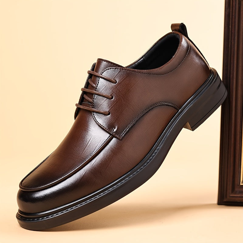 Elijah | Men's Classic Leather Derby Shoes Lace Up