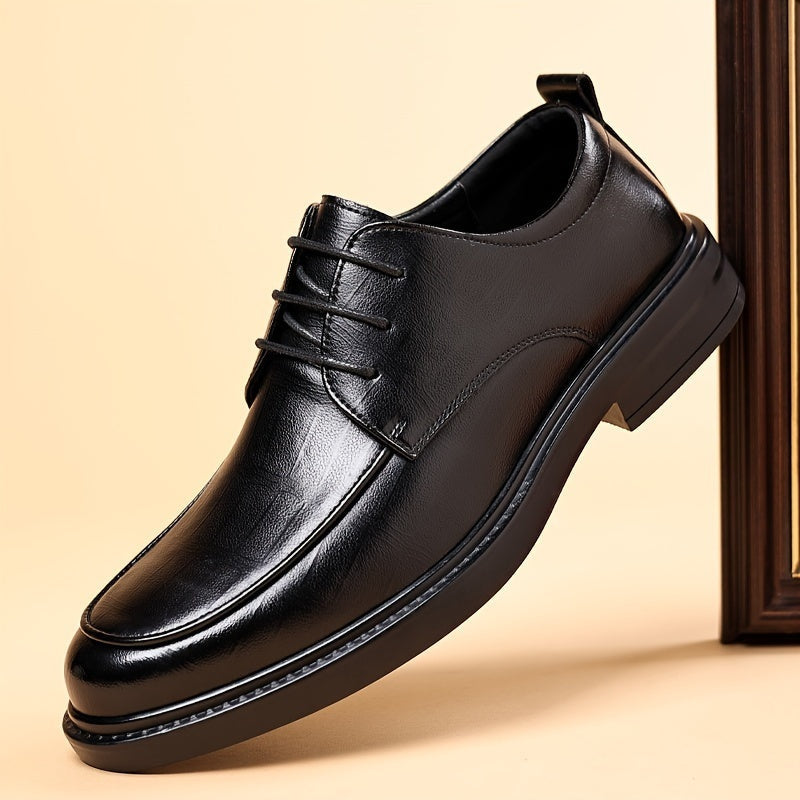 Elijah | Men's Classic Leather Derby Shoes Lace Up