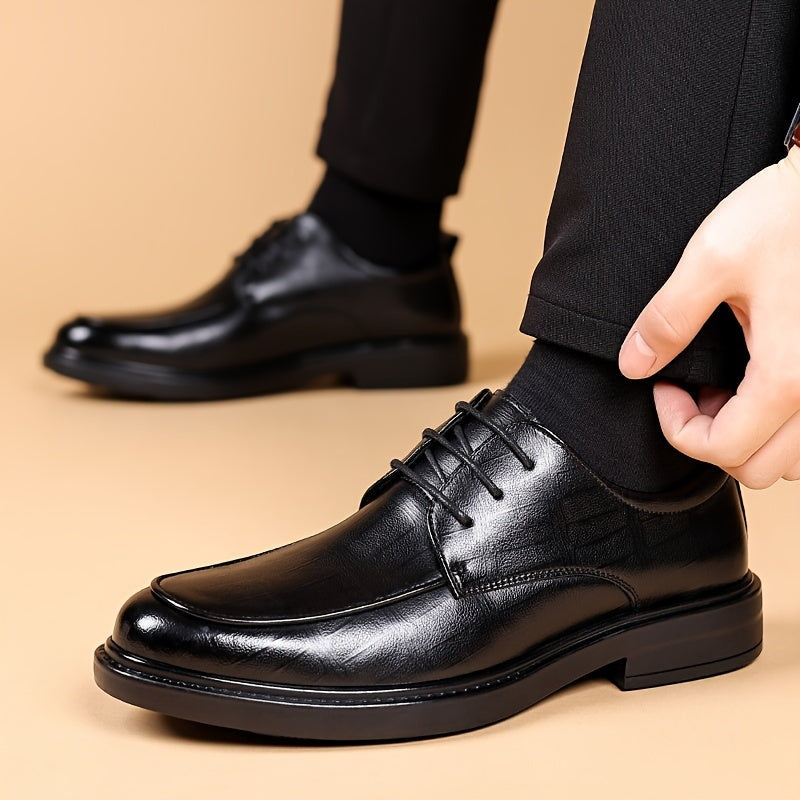 Elijah | Men's Classic Leather Derby Shoes Lace Up