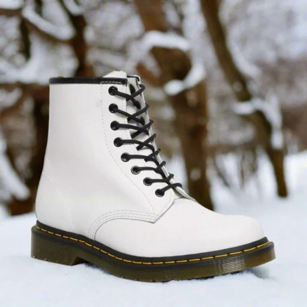Silas | Men's Leather Combat Boots Lace Up Rugged Sole