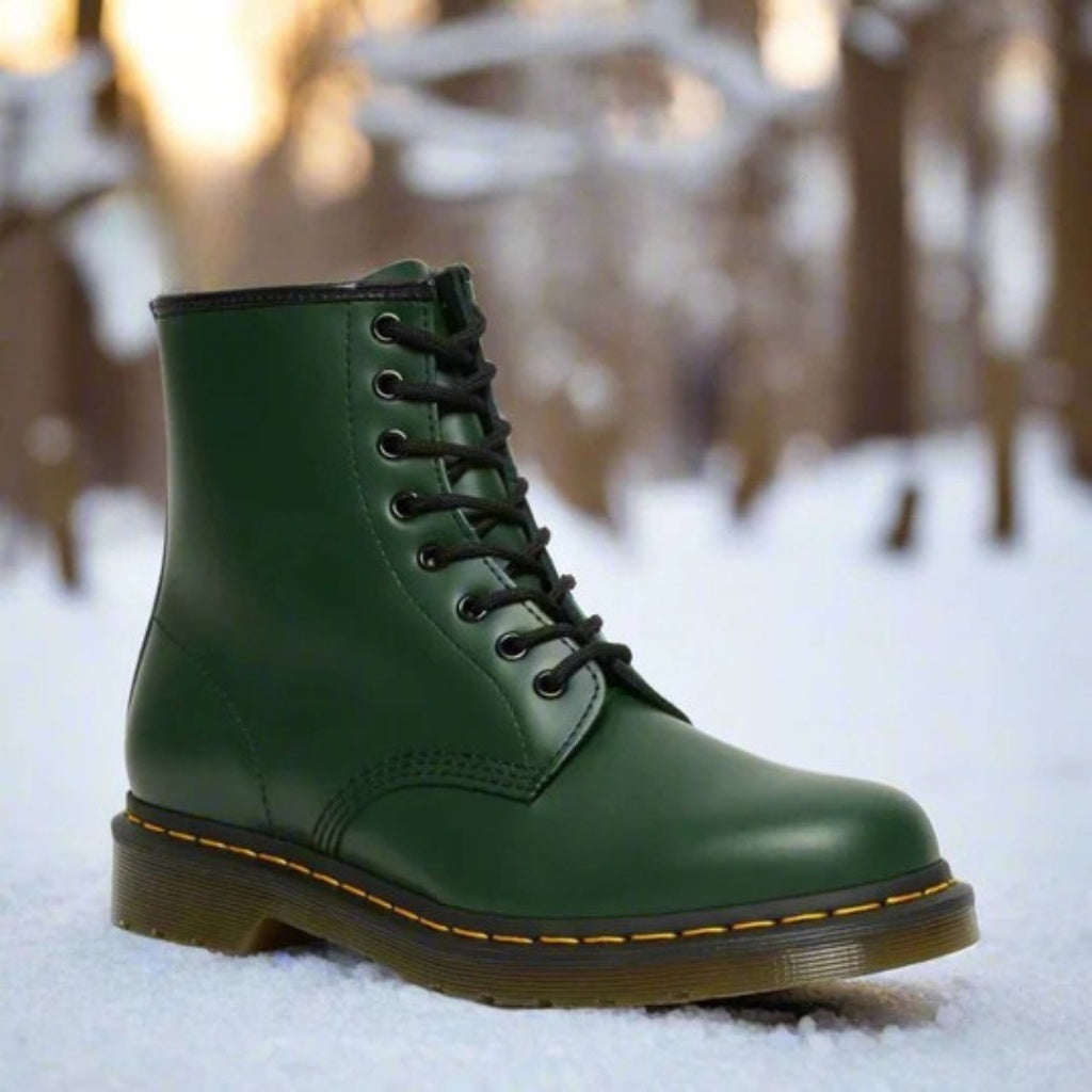 Silas | Men's Leather Combat Boots Lace Up Rugged Sole