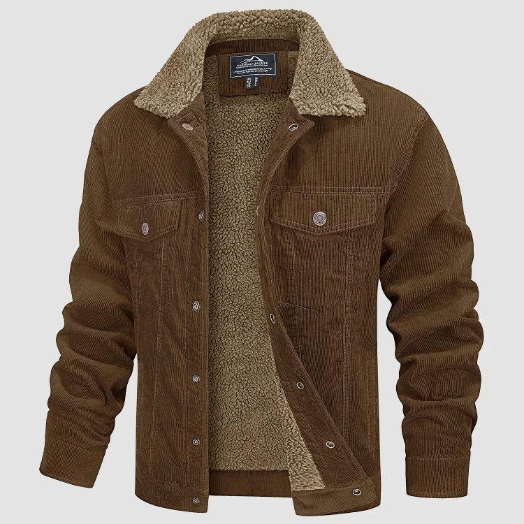 Men's Sherpa Lined Corduroy Jacket Winter
