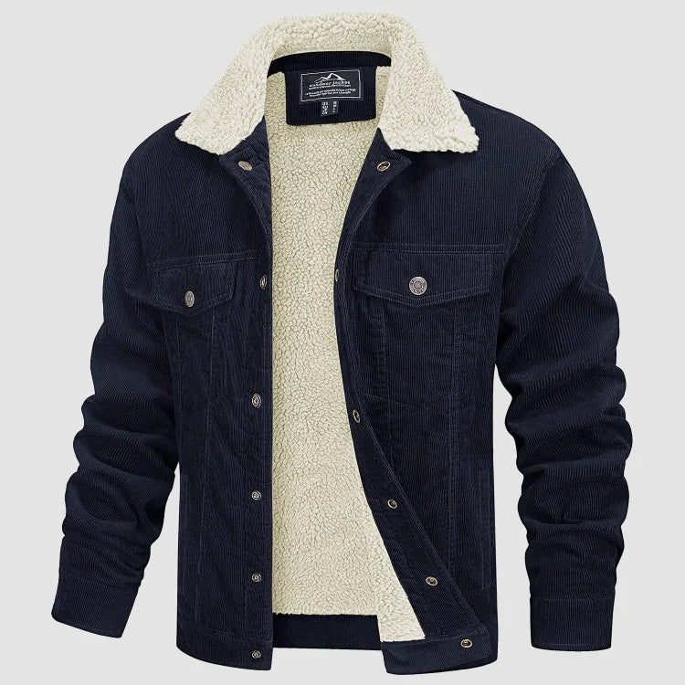 Men's Sherpa Lined Corduroy Jacket Winter