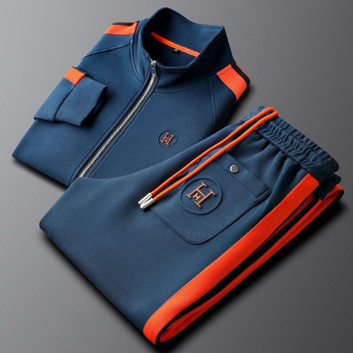 Gabriel | Men's Tracksuit Zip Up Contrast Stripes