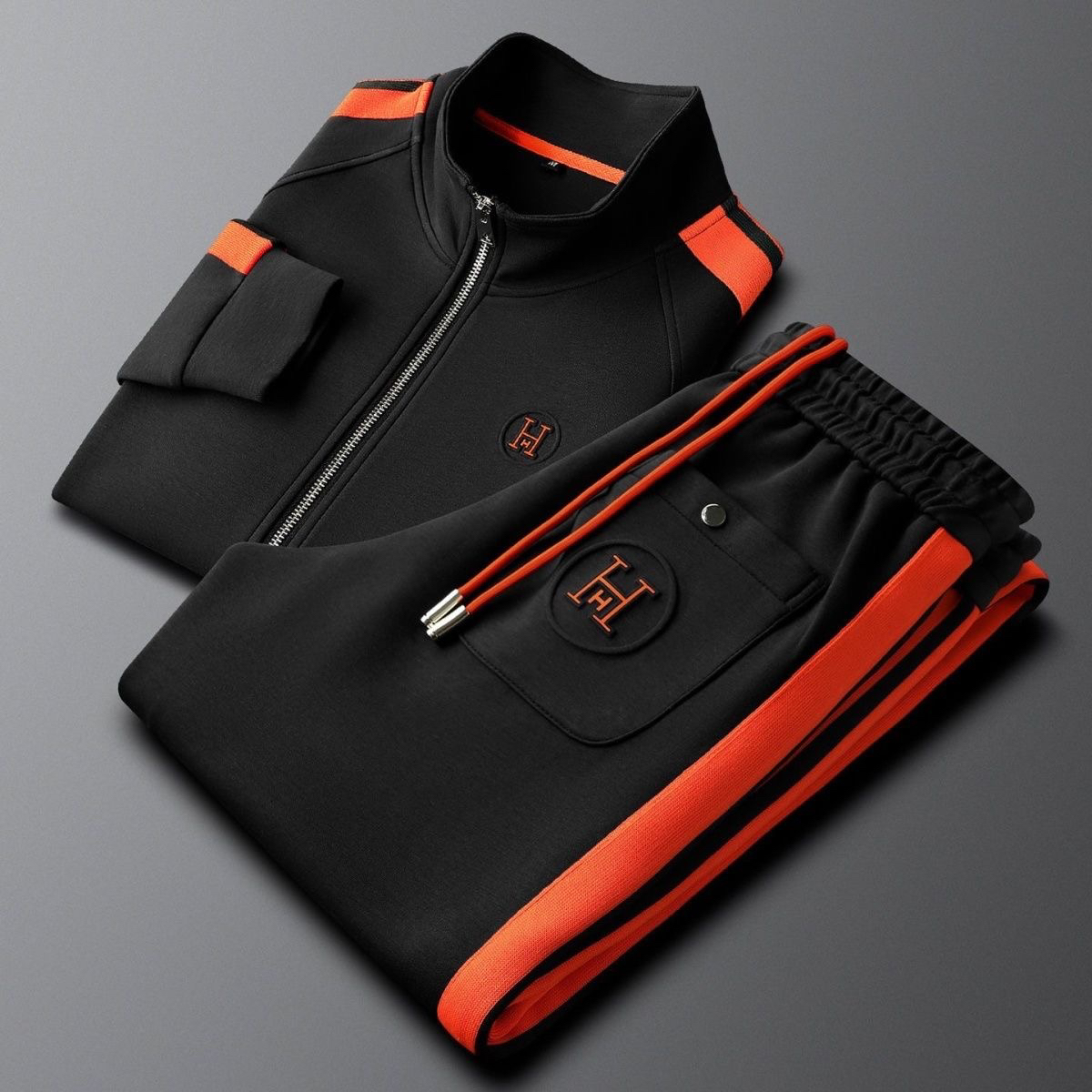 Gabriel | Men's Tracksuit Zip Up Contrast Stripes