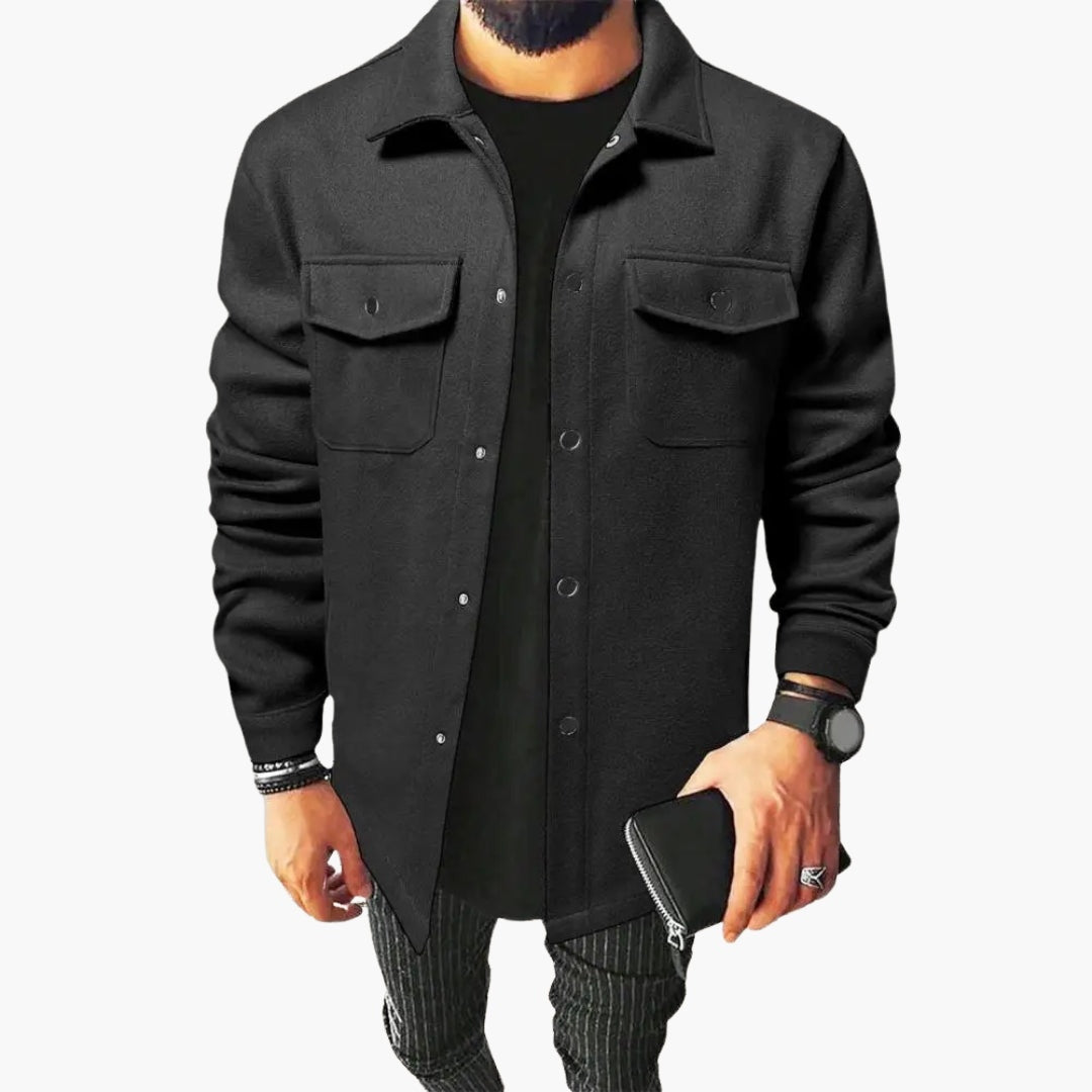 Men's Oversized Lightweight Jacket Chest Pockets Fall