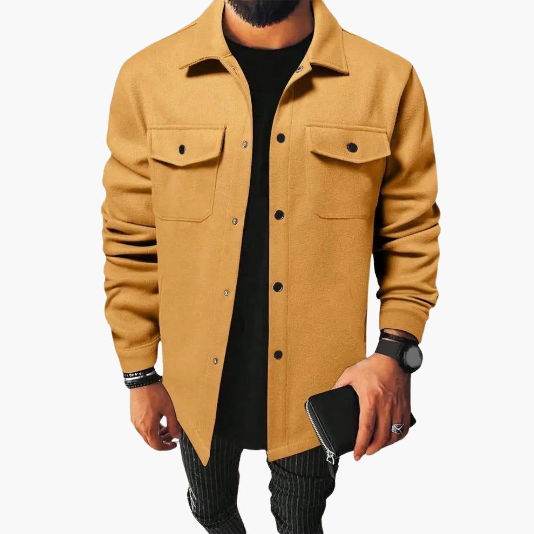 Men's Oversized Lightweight Jacket Chest Pockets Fall