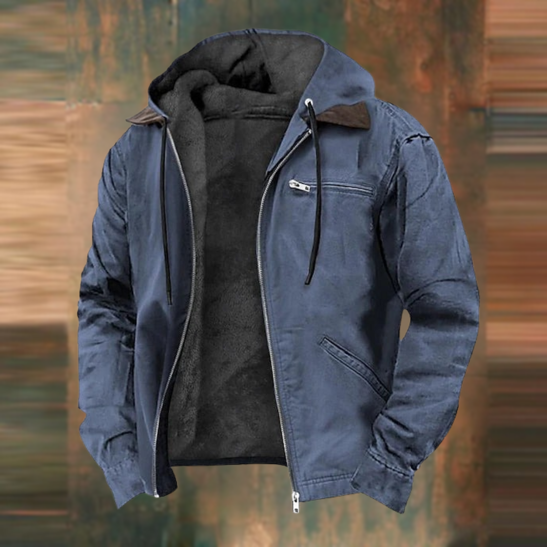 Men's Hooded Winter Jacket Fleece Lined