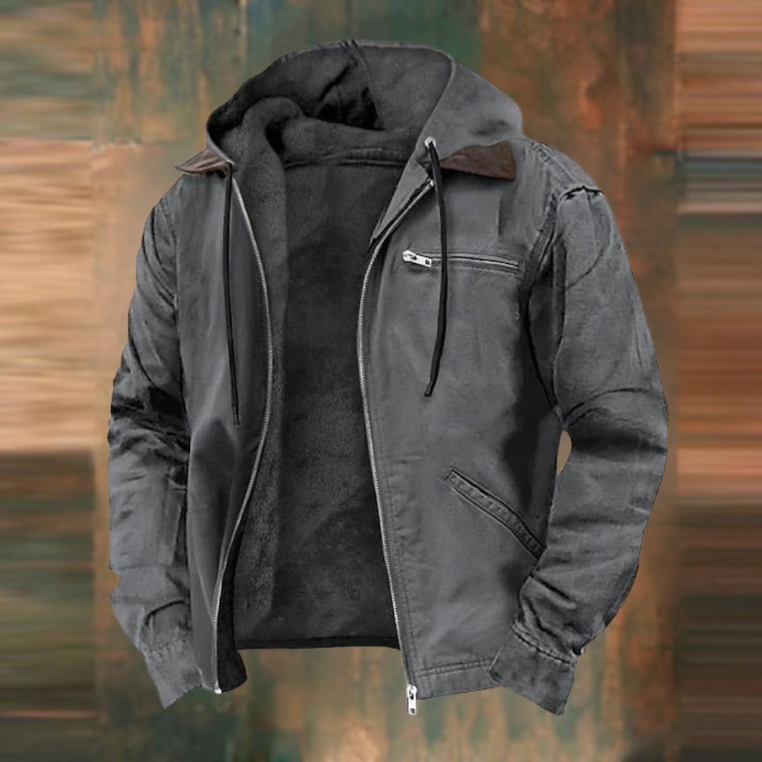 Men's Hooded Winter Jacket Fleece Lined