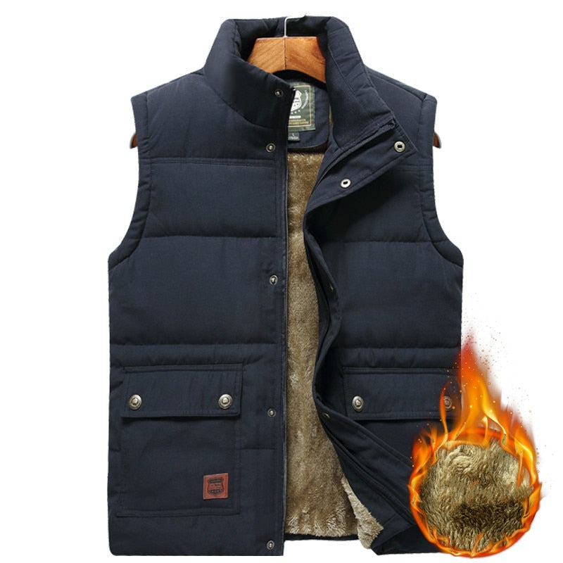 Landon | Men's Thermal Puffer Vest Lined High Collar