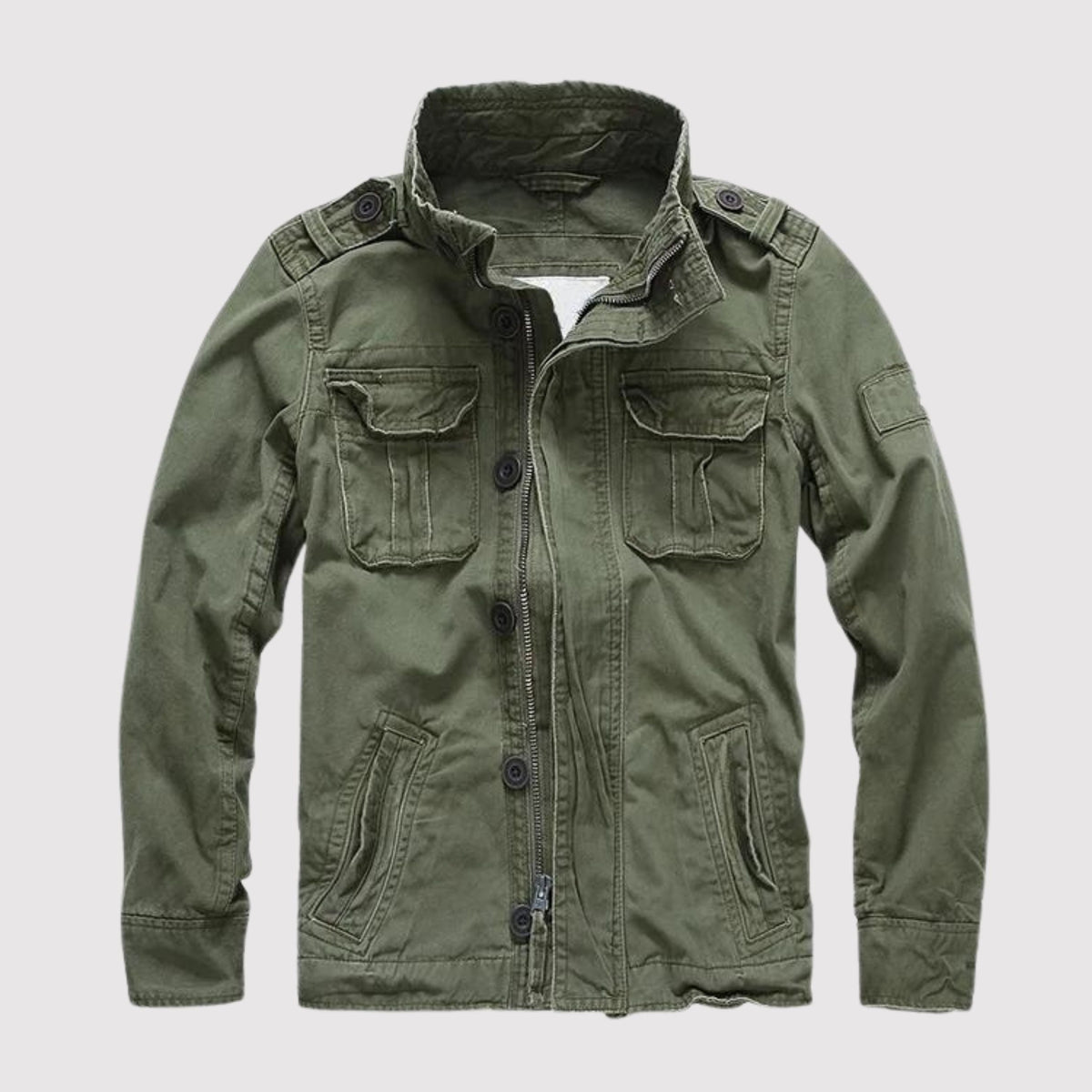 Raymond | Men's Cotton Military Jacket Cargo Pockets Field Coat
