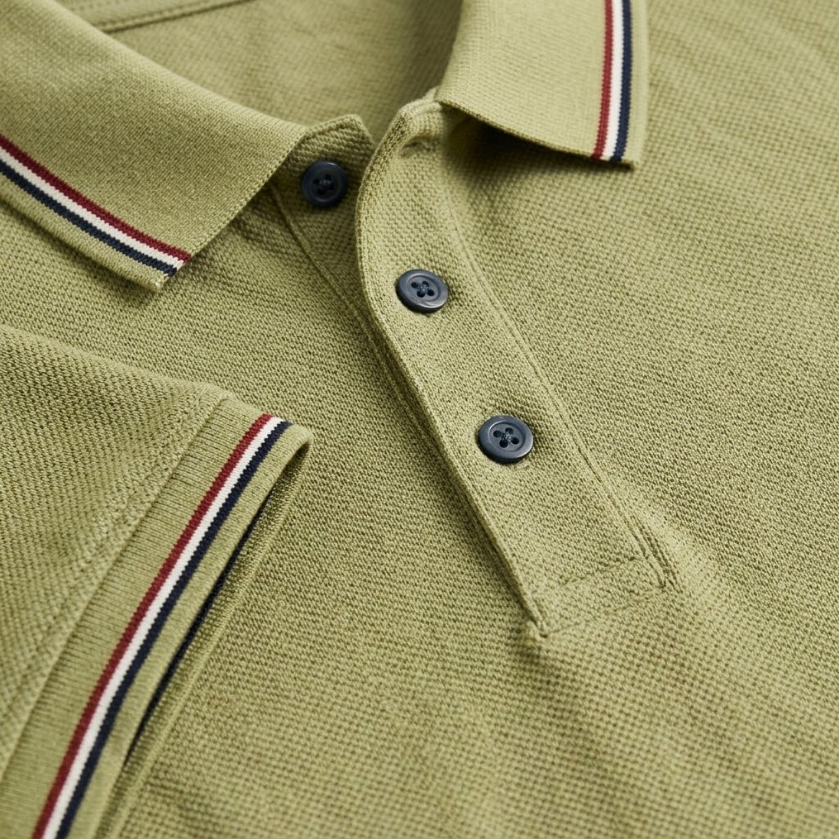 Troy | Men's Cotton Polo Shirt Short Sleeve Contrast Stripe Collar