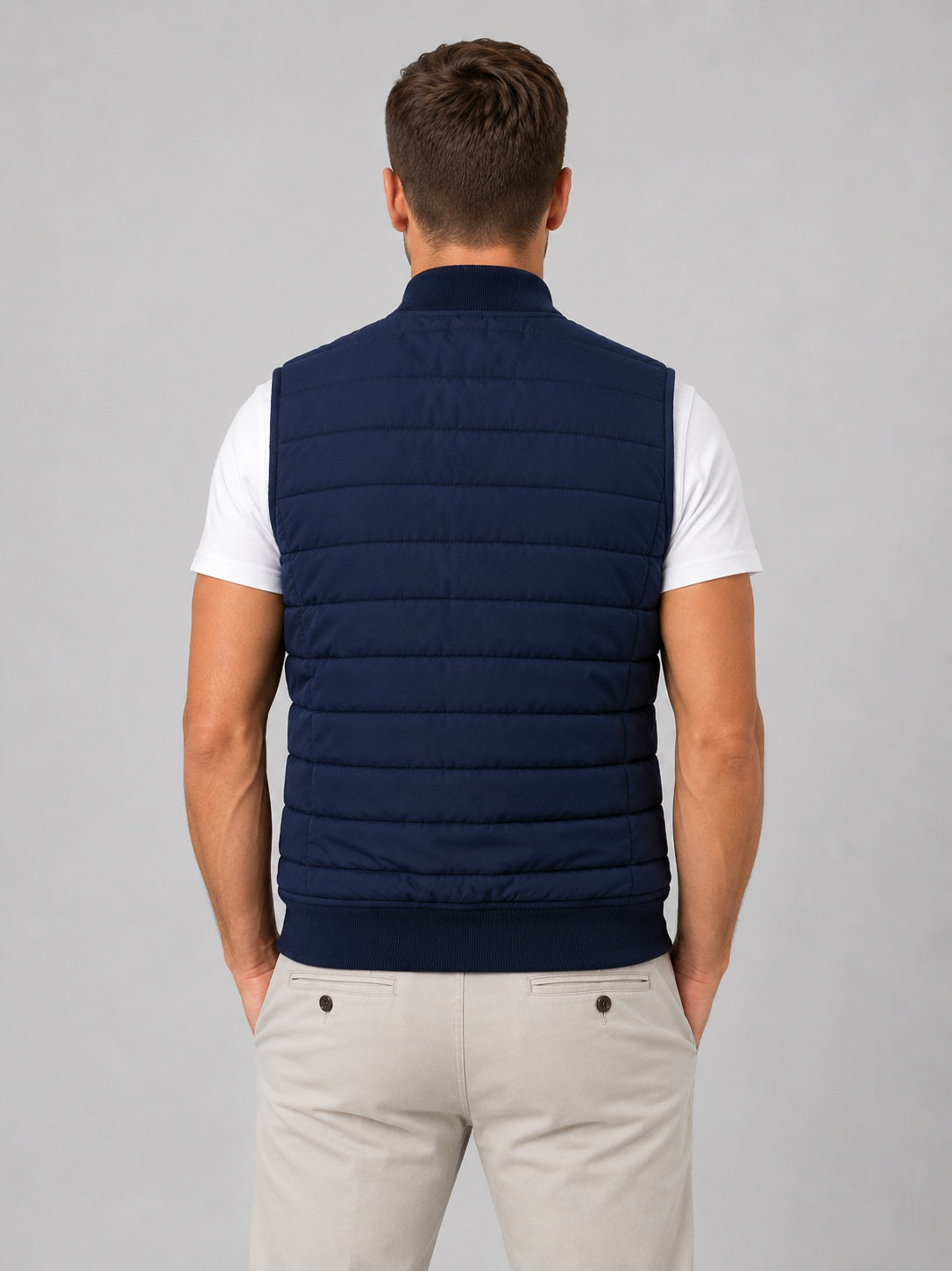 Miles | Men's Quilted Vest Stand Collar Zip Up Puffer