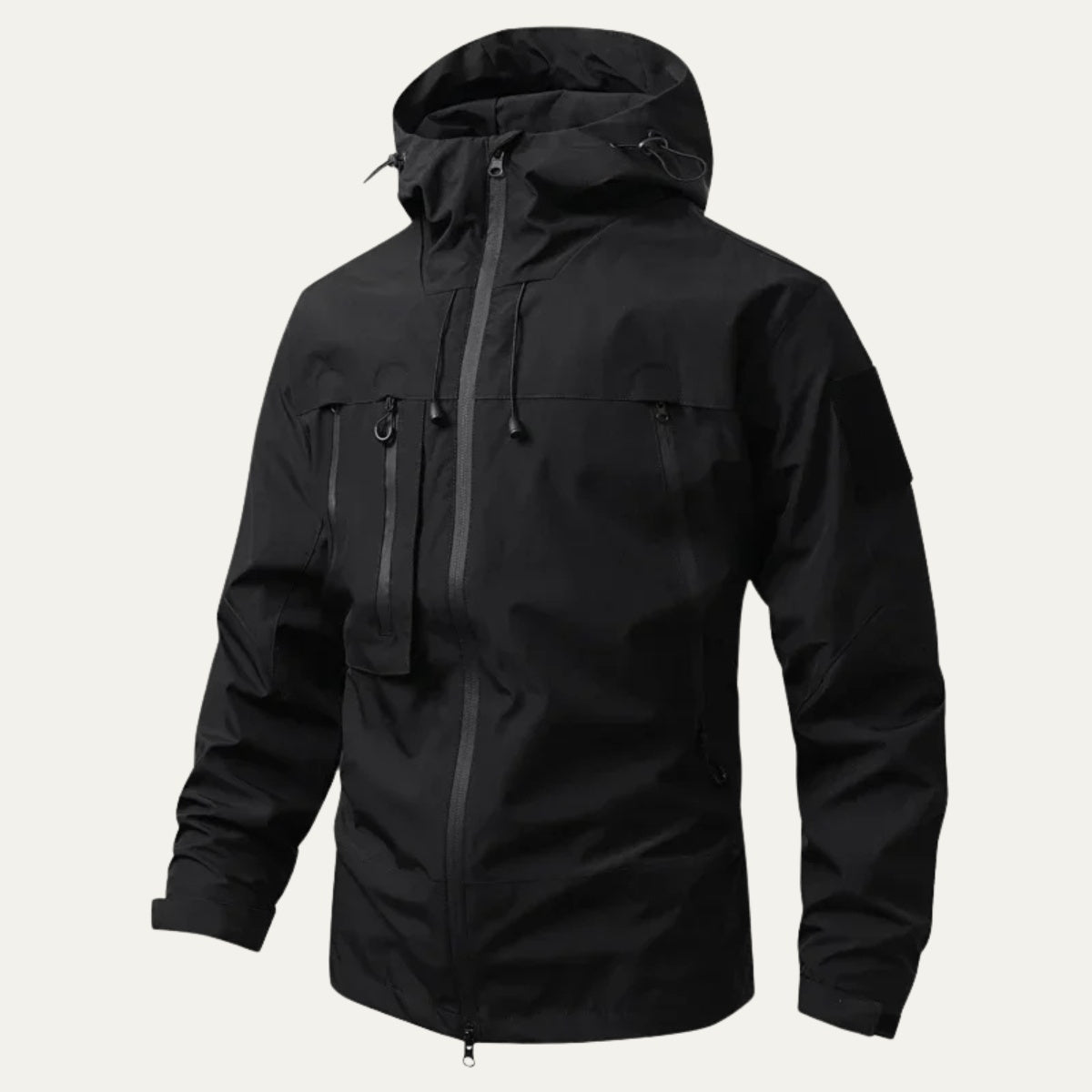 Men's Water Resistant Military Jacket Hooded Multi Pocket