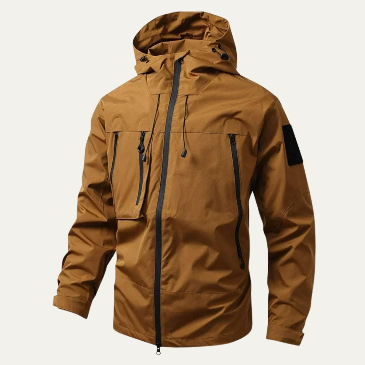 Men's Water Resistant Military Jacket Hooded Multi Pocket