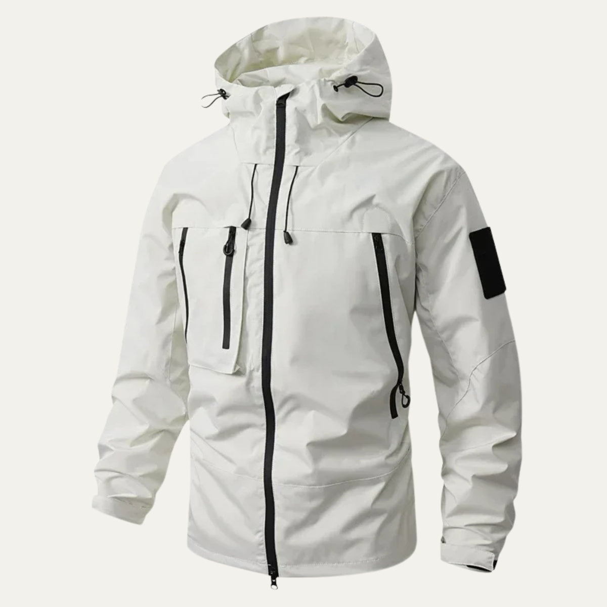 Men's Water Resistant Military Jacket Hooded Multi Pocket