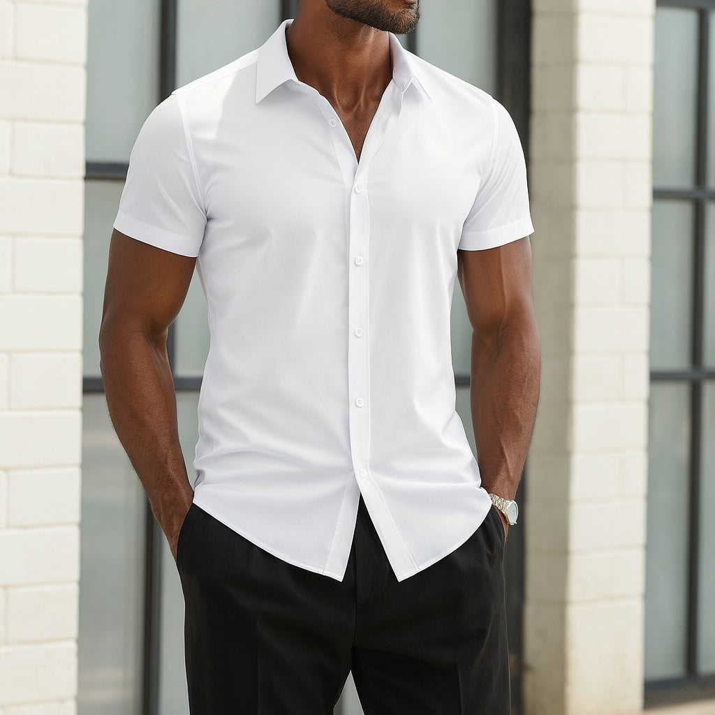 Matthew | Men's Short Sleeve Dress Shirt Slim Fit