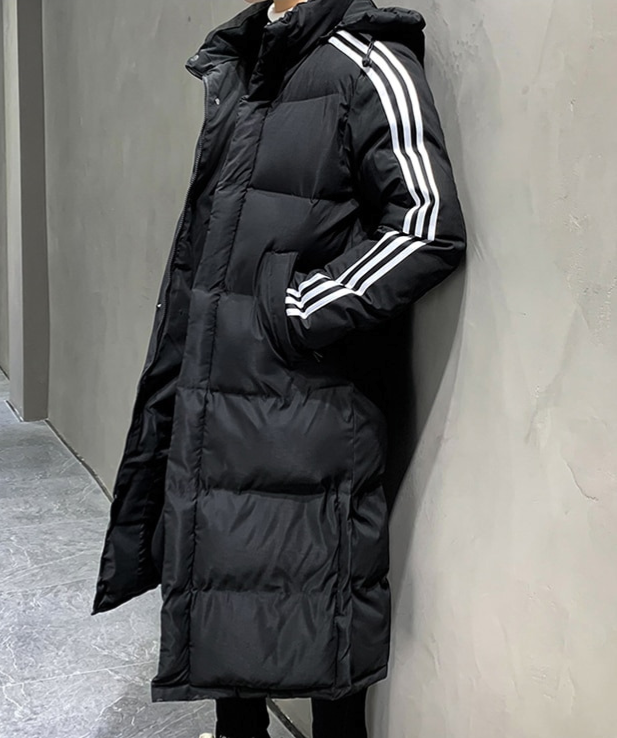 Eric | Men's Long Winter Puffer Coat Hooded Quilted