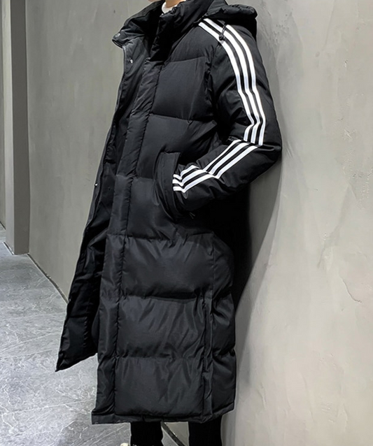 Eric | Men's Long Winter Puffer Coat Hooded Quilted