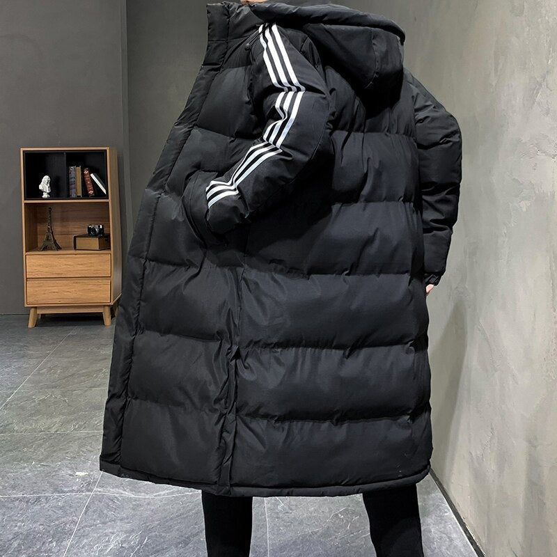 Eric | Men's Long Winter Puffer Coat Hooded Quilted