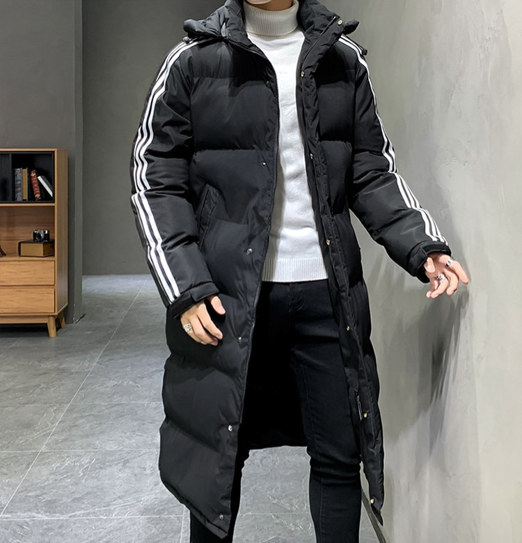 Eric | Men's Long Winter Puffer Coat Hooded Quilted