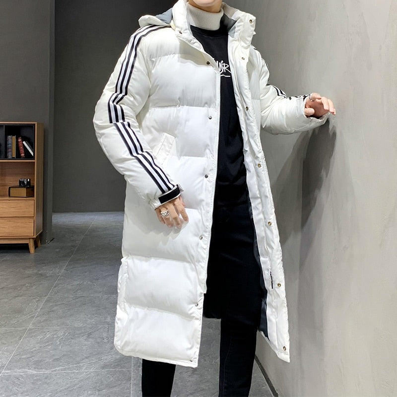 Eric | Men's Long Winter Puffer Coat Hooded Quilted
