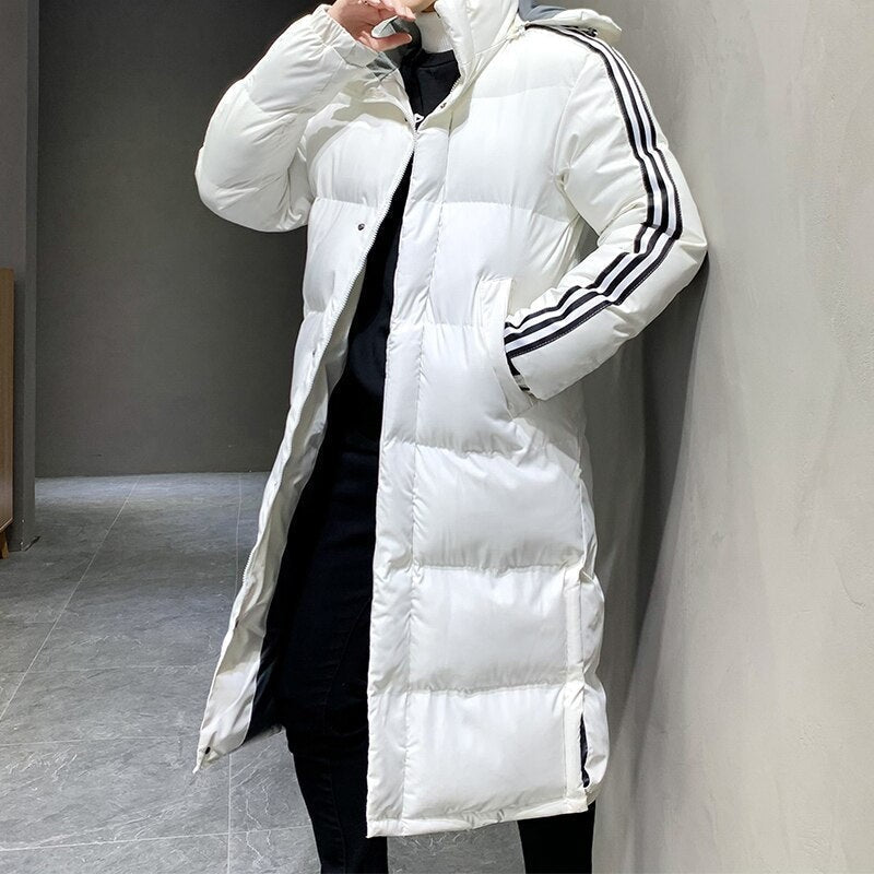 Eric | Men's Long Winter Puffer Coat Hooded Quilted