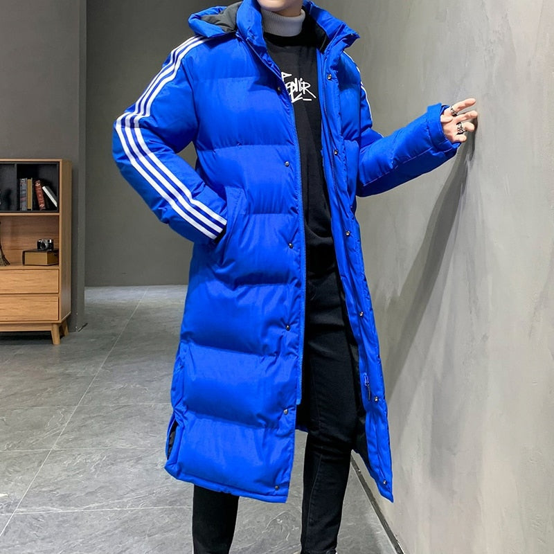 Eric | Men's Long Winter Puffer Coat Hooded Quilted
