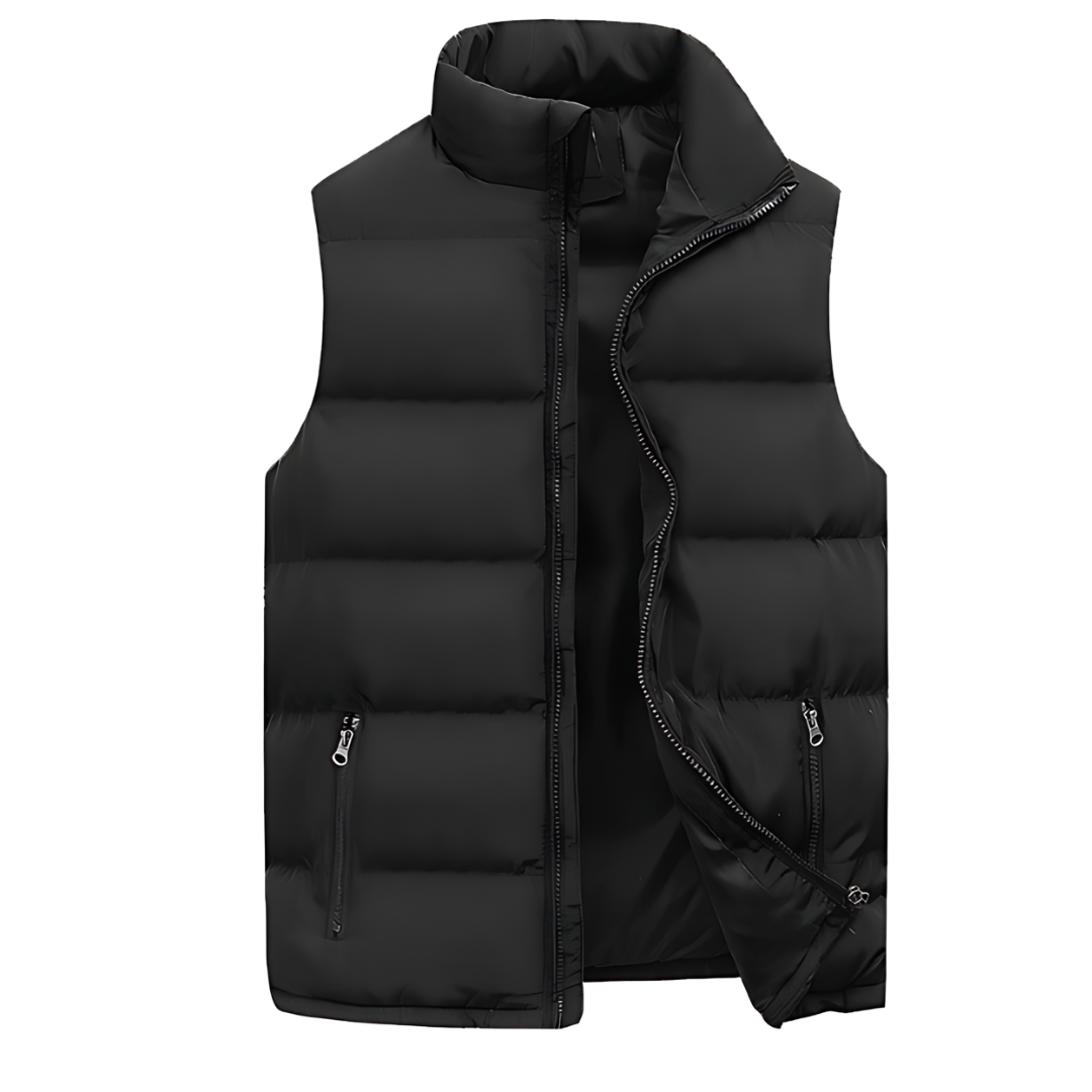 Byron | Men's Puffer Vest Stand Collar Zip Up