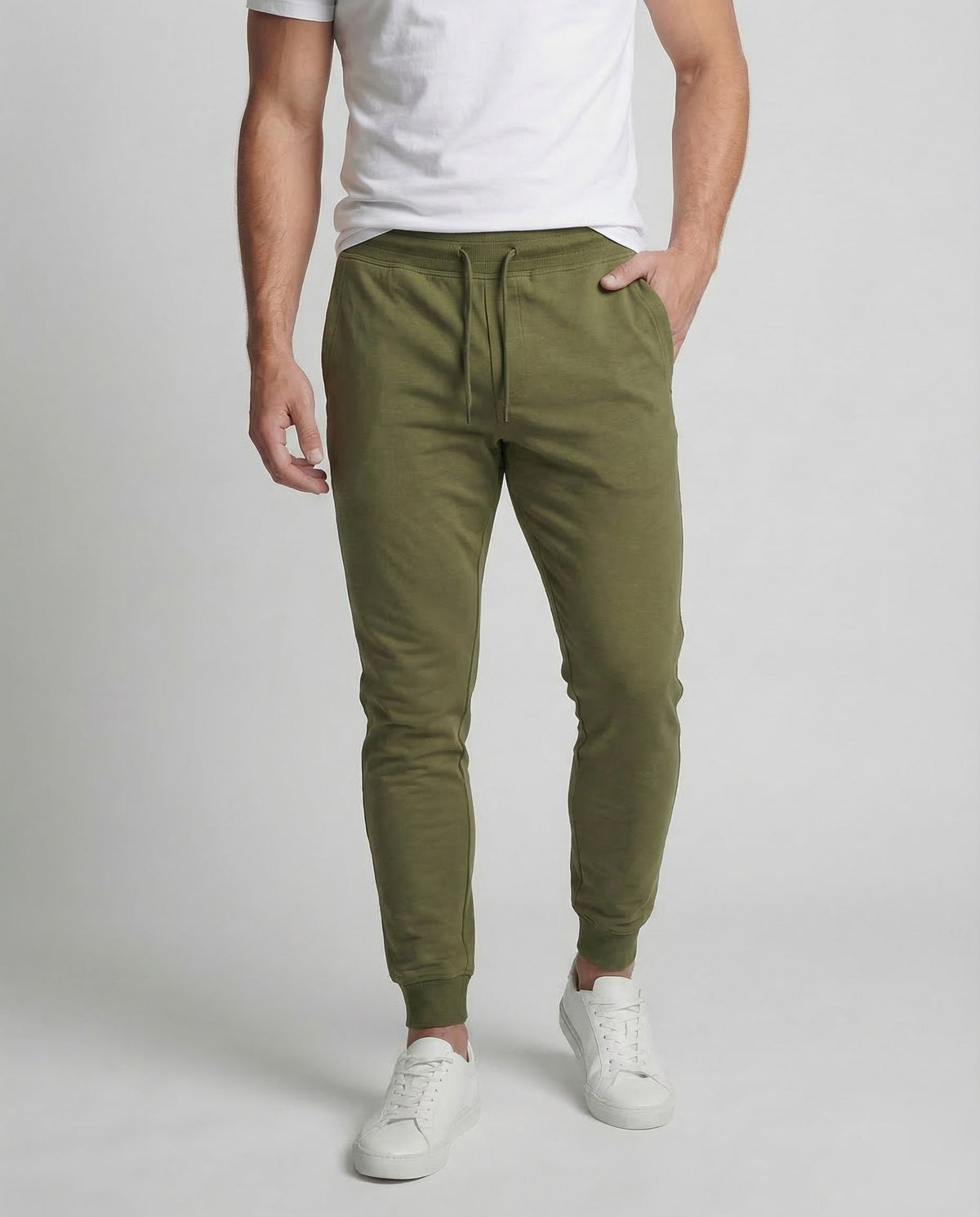Men's Cotton Sweatpants Tapered Cuffed Joggers