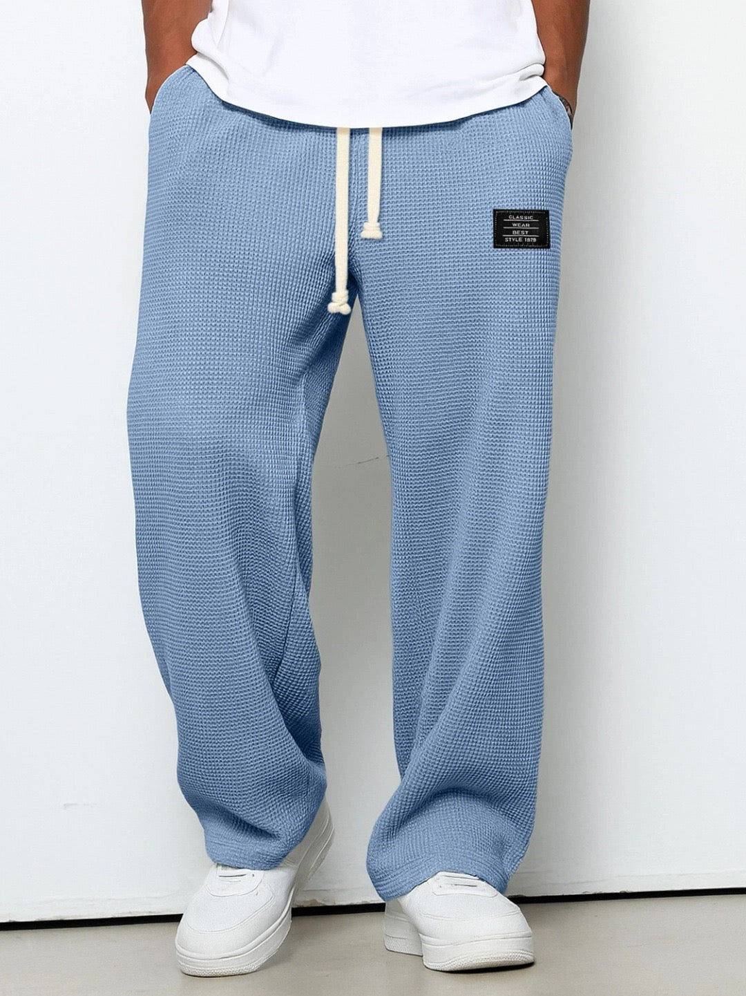 Micah | Men's Waffle Knit Sweatpants Relaxed Fit Drawstring