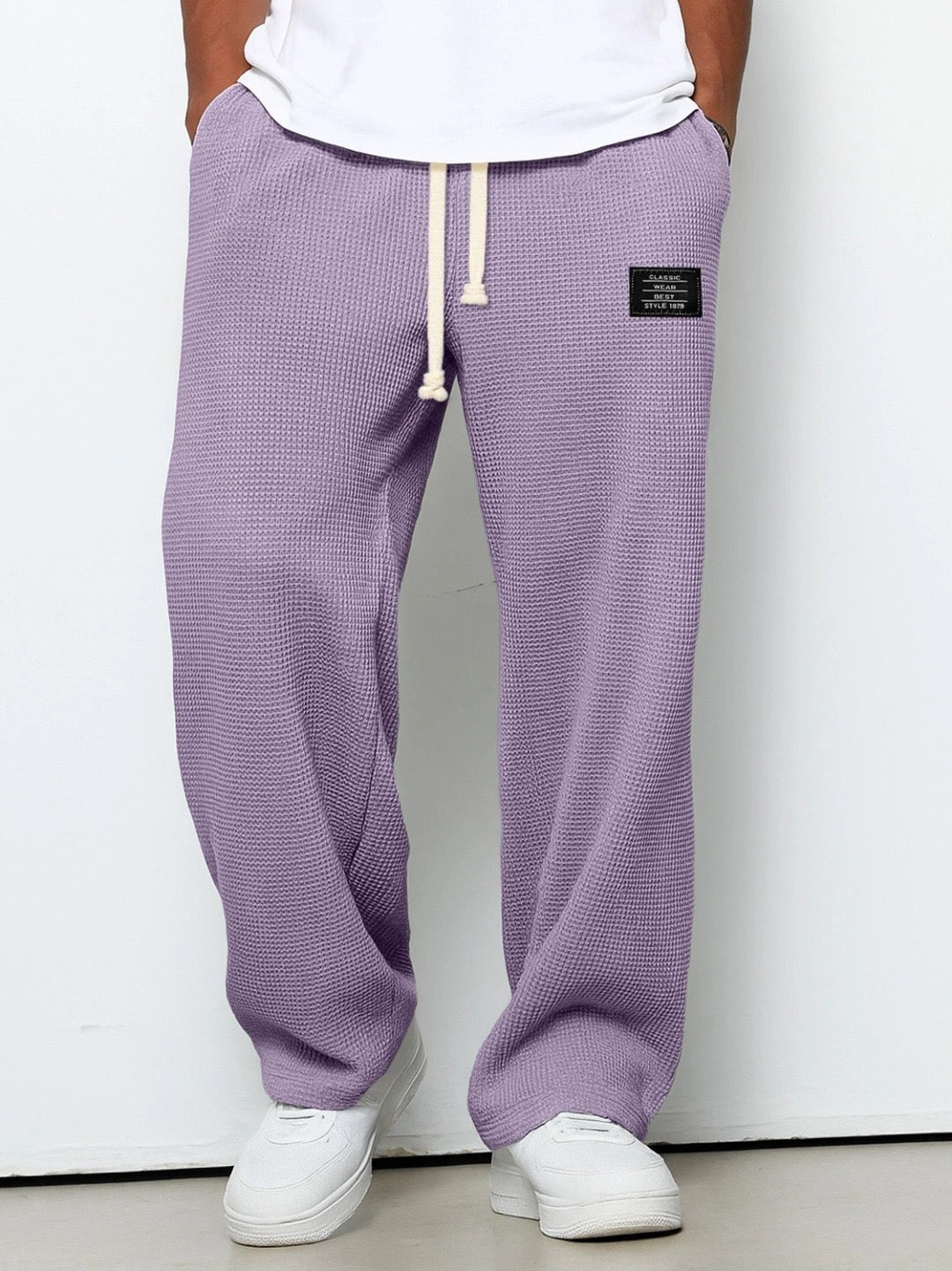 Micah | Men's Waffle Knit Sweatpants Relaxed Fit Drawstring