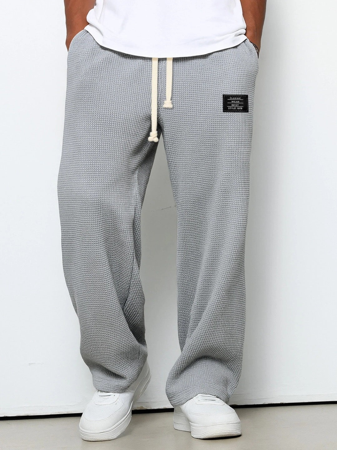 Micah | Men's Waffle Knit Sweatpants Relaxed Fit Drawstring