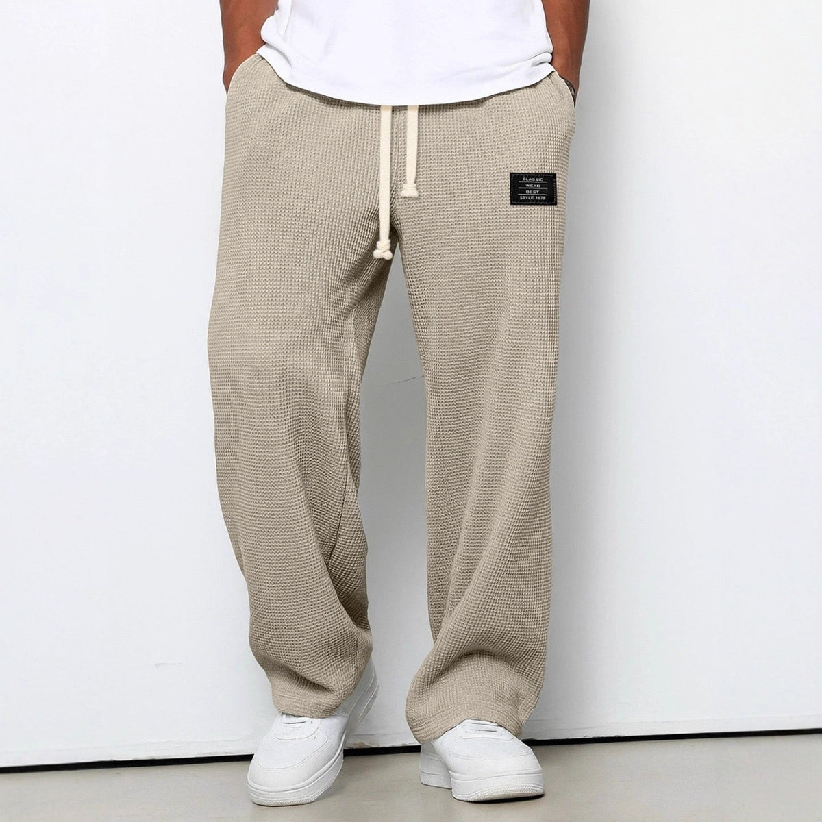 Micah | Men's Waffle Knit Sweatpants Relaxed Fit Drawstring