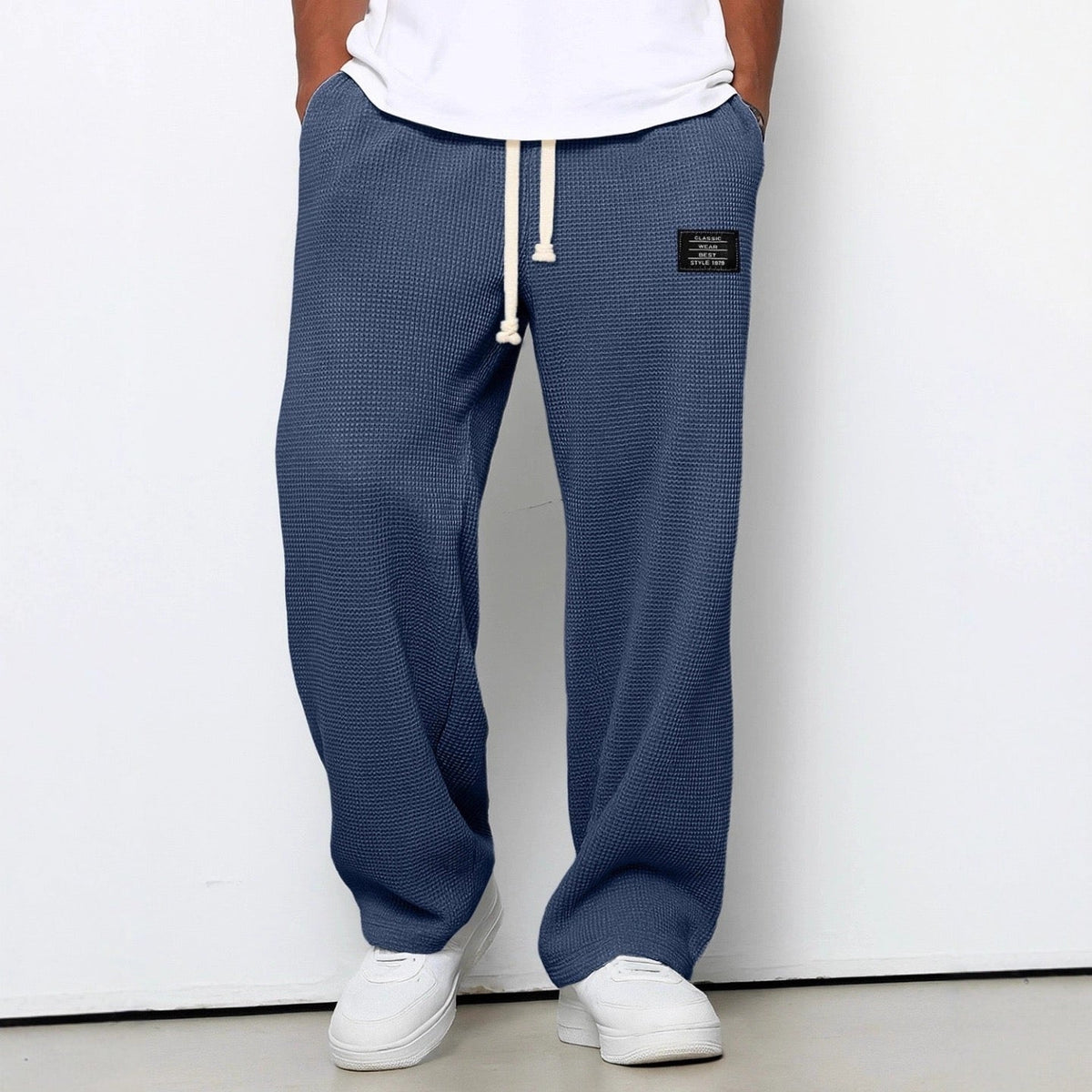 Micah | Men's Waffle Knit Sweatpants Relaxed Fit Drawstring