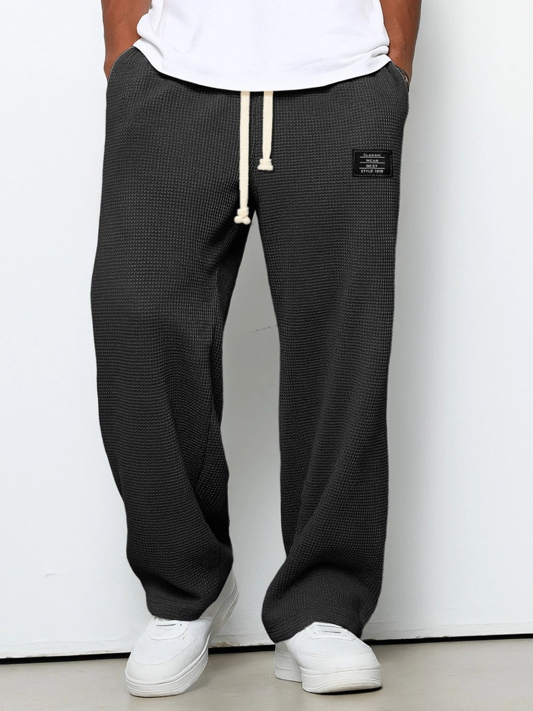 Micah | Men's Waffle Knit Sweatpants Relaxed Fit Drawstring