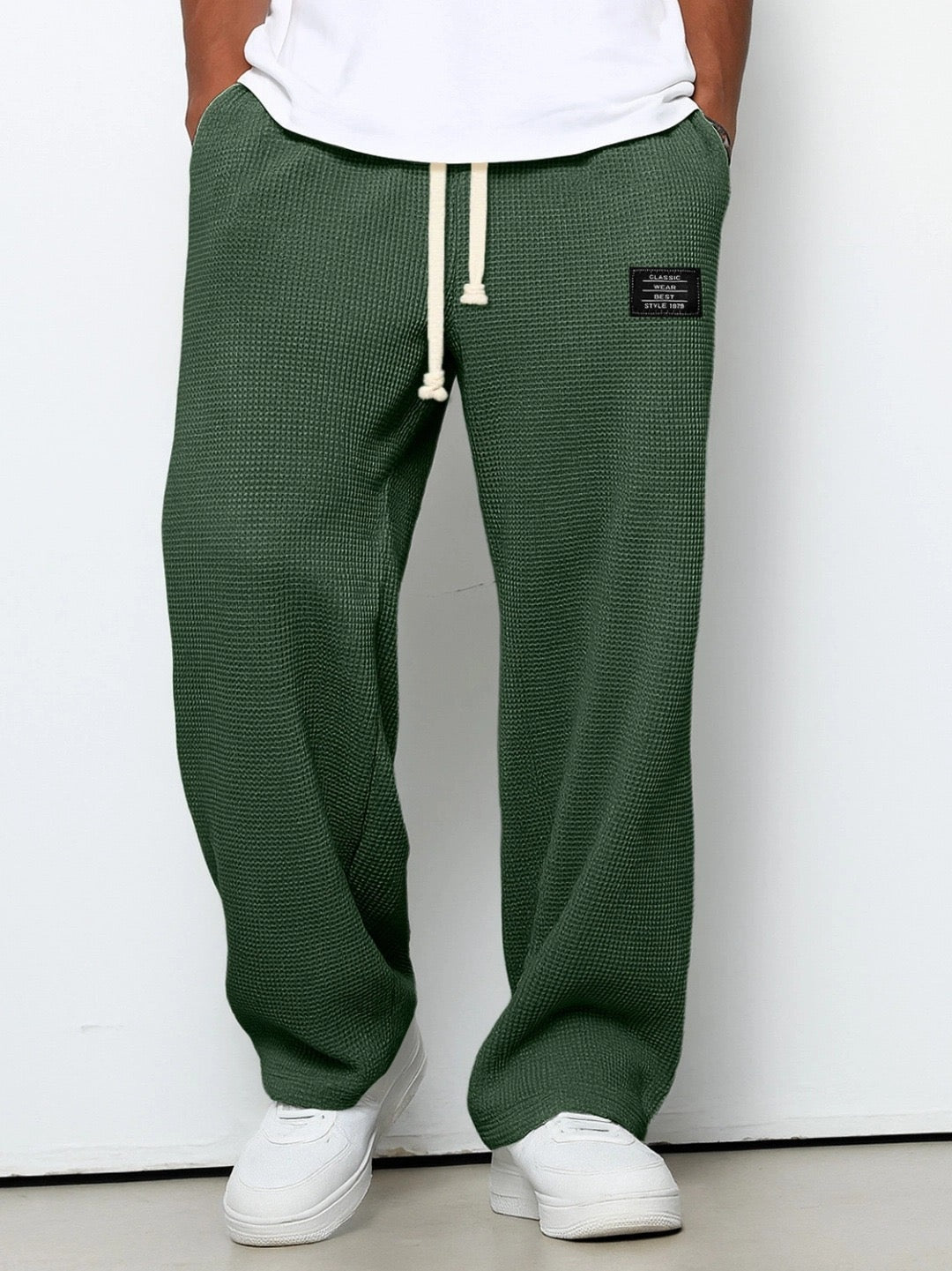 Micah | Men's Waffle Knit Sweatpants Relaxed Fit Drawstring